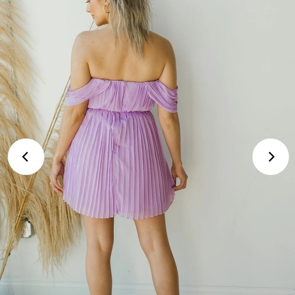 DO+BE Lavender Purple Pleated Strapless Dress - Picture 5 of 16